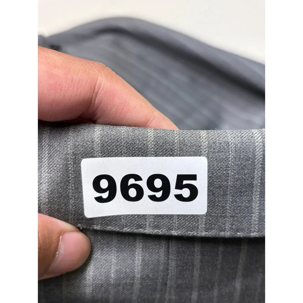 Brooks Brothers x Vitale Barberis 1818 Regent Grey Pinstripe Wool Mens 43R Italy